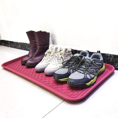 2 Pack Large Multifunctional Tray Mat Washable Indoor or Outdoor Tray Mat for Shoes Boots Plants Pots Paint Tins Pet Bowls Car Storage, 30 x 15 x 1.2 Inches