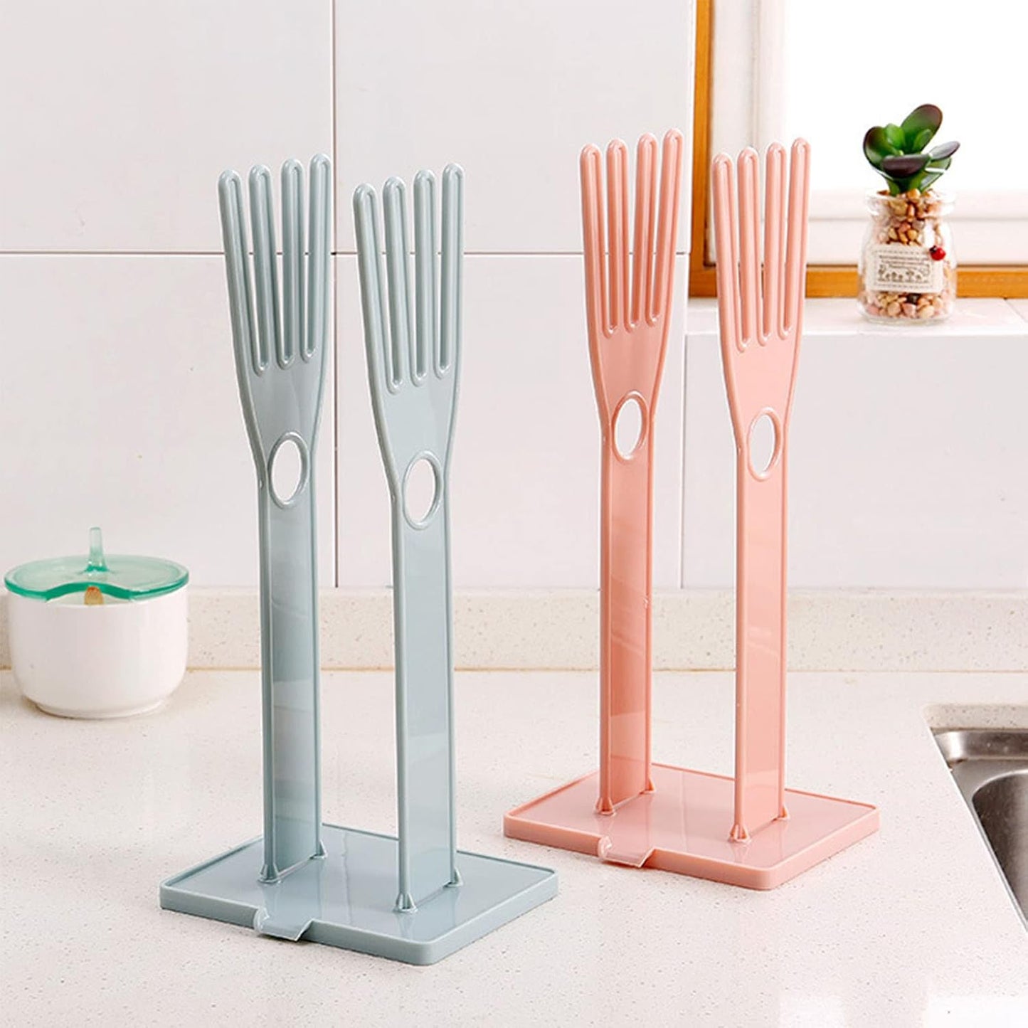 Glove Drying Rack,Dish Glove Holder,Kitchen Gloves Holder,Reusable Washing Rack,Sink Stand,for Kitchen,Laundry,Bathroom