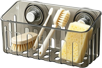 Sink Sponge Holder with Suction Cups Storage Rack with Suction Cups | Kitchen Sponge Holder for Dish Brush Soap Cleaning Tool Bathroom Shower Wall