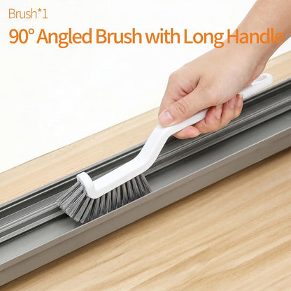 13PCS Window Sill Cleaner Tools - Deep Clean Crevice Cleaning Brush for Window/Door Tracks, Sill, Tile Lines, Kitchen Gunk, Bathroom Counters