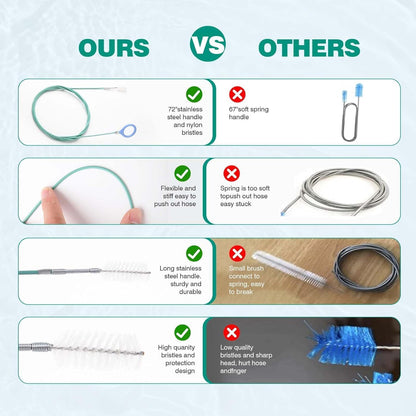 Car Sunroof Drain Cleaning Tool,78 Inch Extra Long Drain Cleaning Brush Flexible Drain Cleaning Tool for Car,Car Sunroof Drain Hole Cleaner for Drains, Sewers, Windshields