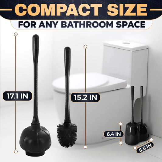 Silicone Toilet Brush and Holder Set - Cream RV Toilet Brush with Holder, Flexible Head, Soft Bristles, Detachable Handle and Freestanding Base, Compact Bathroom Cleaning Tool with Minimalistic Design