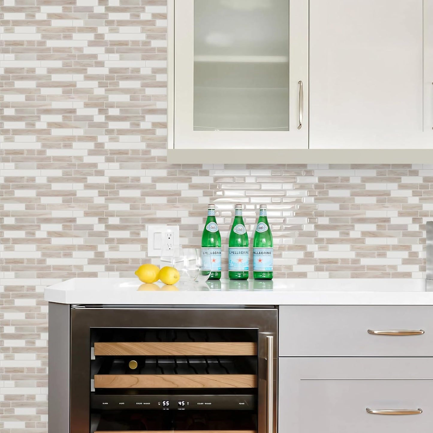 STICKGOO Peel and Stick Backsplash - 10 Sheets of 12”×12” - 3D Self Adhesive Peel and Stick Tile Backsplash for Kitchen & Bathroom