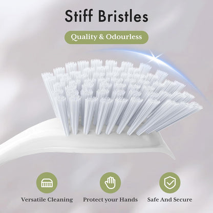 2 Pack Dish Brush with Handle, Kitchen Scrub Brushes for Cleaning, Dish Scrubber with Stiff Bristles for Sink, Pots, Pans