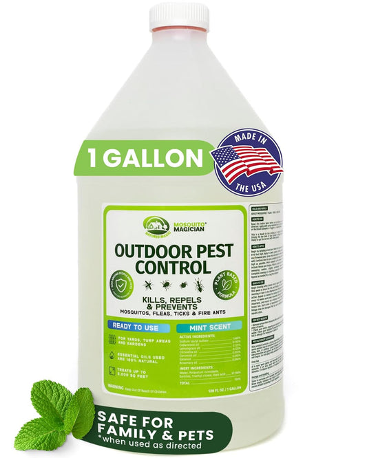 Mosquito Magician Ready-to-Use Mosquito Yard Spray 2 Gal (original scent) – Kills Mosquitoes, Fleas & Fire Ants, Repels & Prevents Ticks – Essential Oil Formula for Sprayers, Foggers & Misting Systems