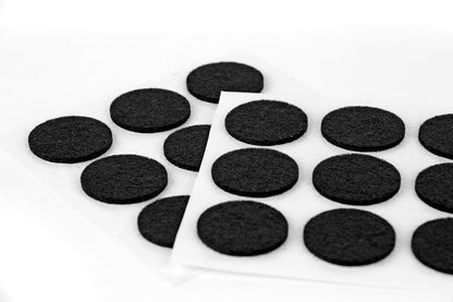 Furndiy Felt Furniture Pads for Hardwood Floors, Self-Adhesive Felt Pad for Chairs & Seat Legs, Easy Slide, Anti Scratch, Noise Stopper, Bumper & Buffer, Floor Protection - Based in USA - 0.8'' Black