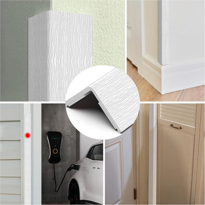 Wall Corner Protector, Walls Edge Protector，Self-Adhesive Wall Corner Guards,PVC Double Side Edge Protector， Furniture Stairs Guard (Gray 2PCS 90cm/35.4in)