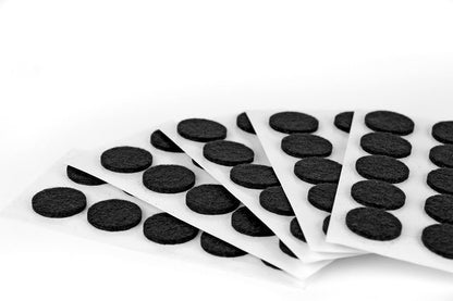 Furndiy Felt Furniture Pads for Hardwood Floors, Self-Adhesive Felt Pad for Chairs & Seat Legs, Easy Slide, Anti Scratch, Noise Stopper, Bumper & Buffer, Floor Protection - Based in USA - 0.8'' Black