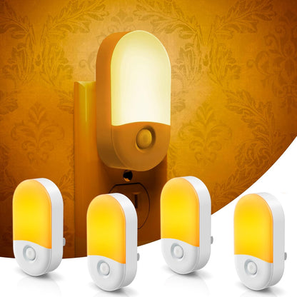 L LOHAS LED Night Lights Plug into Wall, [2 Pack] LED Dimmable Night Light with Light Sensors, 30/60LM Adjustable Brightness Nightlights, Soft White 3000K Automatic Night Light for Kid, Hallway