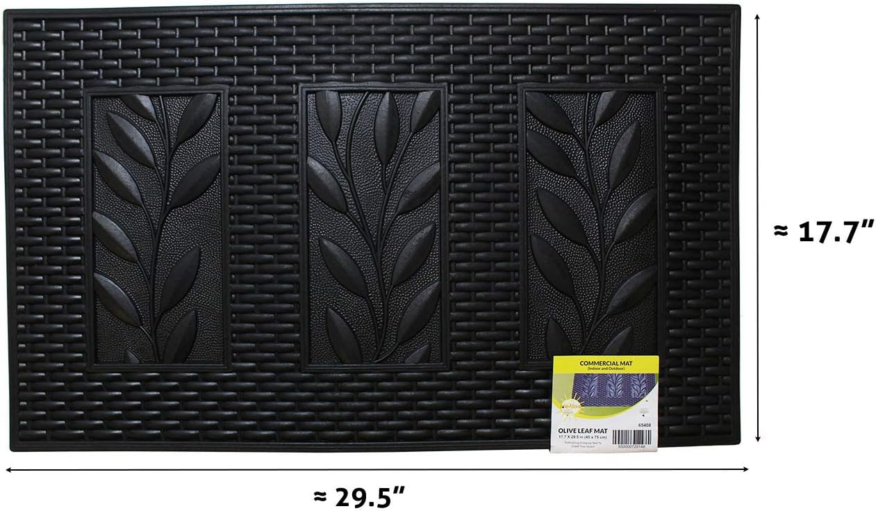 HAWK Heavy Duty Rubber Scraper Mat | Size 18" x 30" (45 x 75 cm) | 9mm Thickness | Anti Slip | Anti Fatigue | Great For Cleaning Boots & Shoes