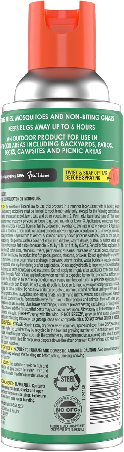 OFF! Outdoor Insect & Mosquito Repellent Fogger, Backyard Pretreat, Kills & Repels Insects in an up to 900 sq, ft, Area, 16 oz (Pack of 2)