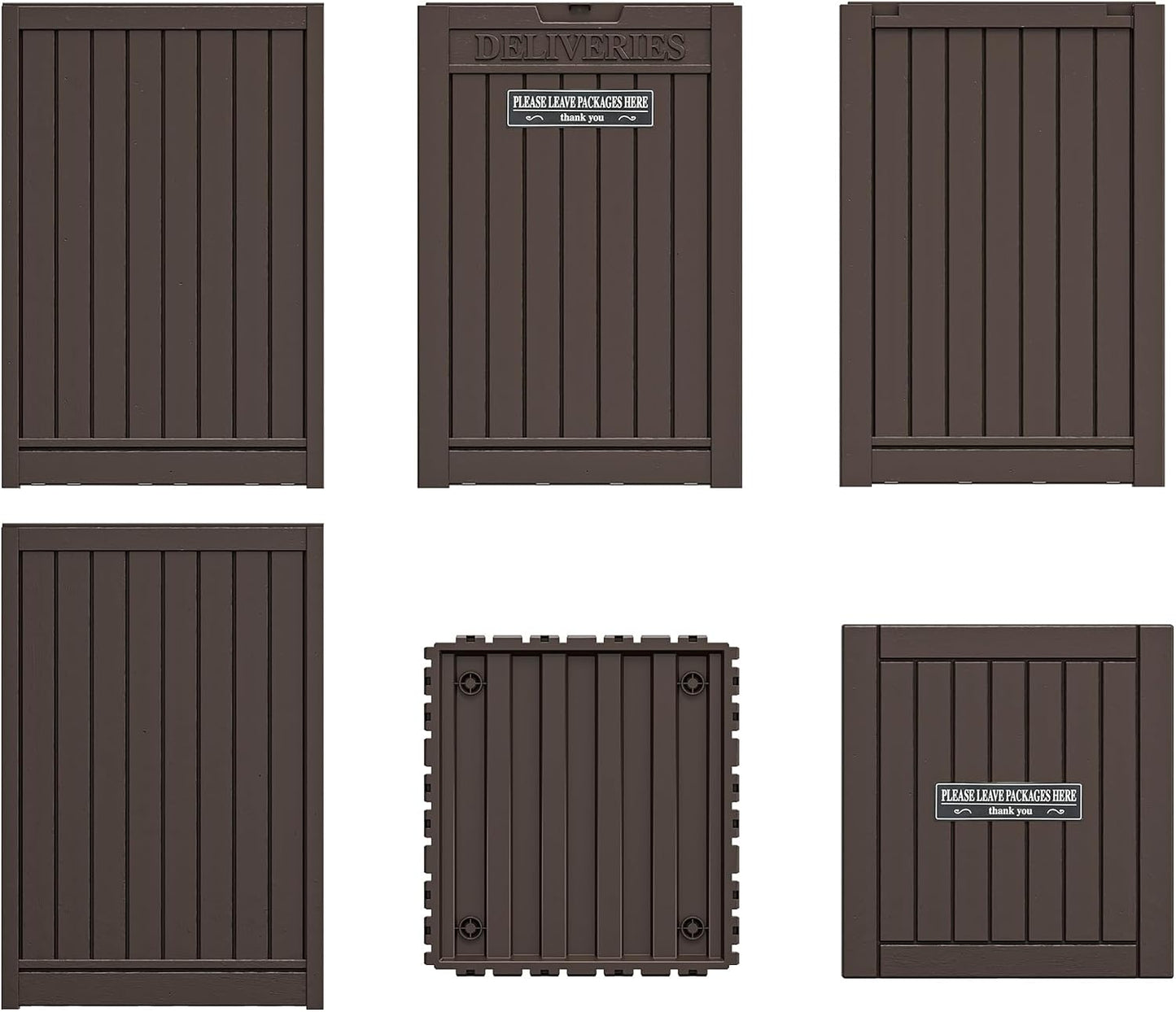 LHBGO Package Delivery Box for Outside, 48 Gallon Storage with Lockable Secure, Large Double Wall Resin Outdoor Package Delivery Waterproof Deck