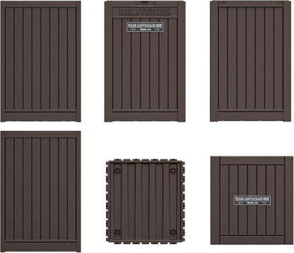 LHBGO Package Delivery Box for Outside, 48 Gallon Storage with Lockable Secure, Large Double Wall Resin Outdoor Package Delivery Waterproof Deck