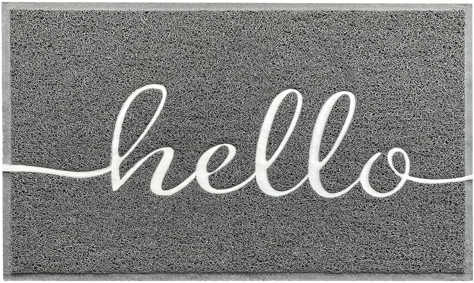 EARTHALL Door Mat Outside Inside Home Doormat, 30"x17.5", Durable Floor Mat Non Slip Mat Ultra Absorb Mud Easy Clean Front Doormat for Garage, Entryway, Patio, High Traffic Areas, Black