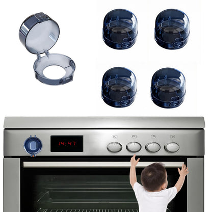 5PCS Stove Knob Safety Covers Gas Knob Covers Heat-Resistant Child-Proof Gas Stove Knob Covers 8.98x5.43cm Oven Lock Knob Covers Oven Knob Covers for Kids and Pets