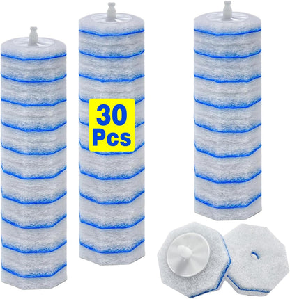 30 Toilet Bowl Refills Fits for Clorox Toilet Brush, Upgrade 3-Layer Disposable Bowl Cleaner Refills for Bathroom Cleaning, 3X Cleaning Power, No Falling Apart