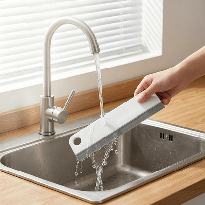 Small Rubber Squeegee for Sink, Multi-Purpose Kitchen Sink Squeegee | Window Scraper for Cleaning Glass,Shower Door, Mirrors, Countertop, Car Windshield