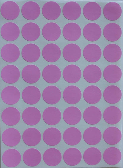 Royal Green Dot Sticker 11/16" Inch (17mm) Colored Labels in Purple - 2400 Pack - Colors A