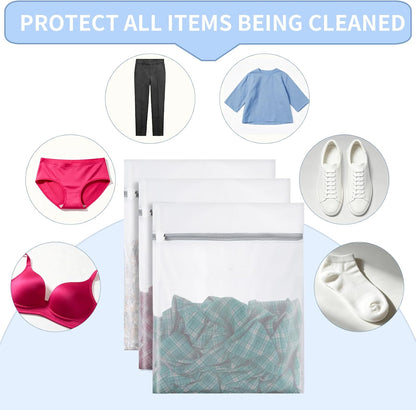 10 Pcs Mesh Laundry Bags,16 x 20 Inches Delicate Wash bags for Home College Dorm,Washable Zipper Design Travel Mesh Laundry for Clothes, lingerie, Sheet, Shoes