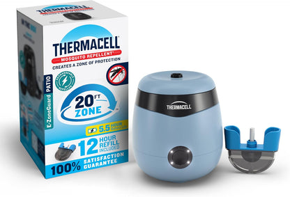 Thermacell E-ZoneGuard Patio Max Rechargeable Mosquito Repeller with 20-Foot Zone of Scientifically Proven Outdoor Protection; 12-Hr Battery; 36-Hr Refill; Bug Spray Alternative; Fast Charging Dock
