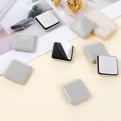 12Pcs Furniture Sliders,1.5 Inches Square Self-Adhesive Furniture Sliders Pads, Reusable Furniture Chair Leg Sliders Carpet Sliders for Hardwood Floors Moving Table Desk Bed Sofa Couch Cabinet
