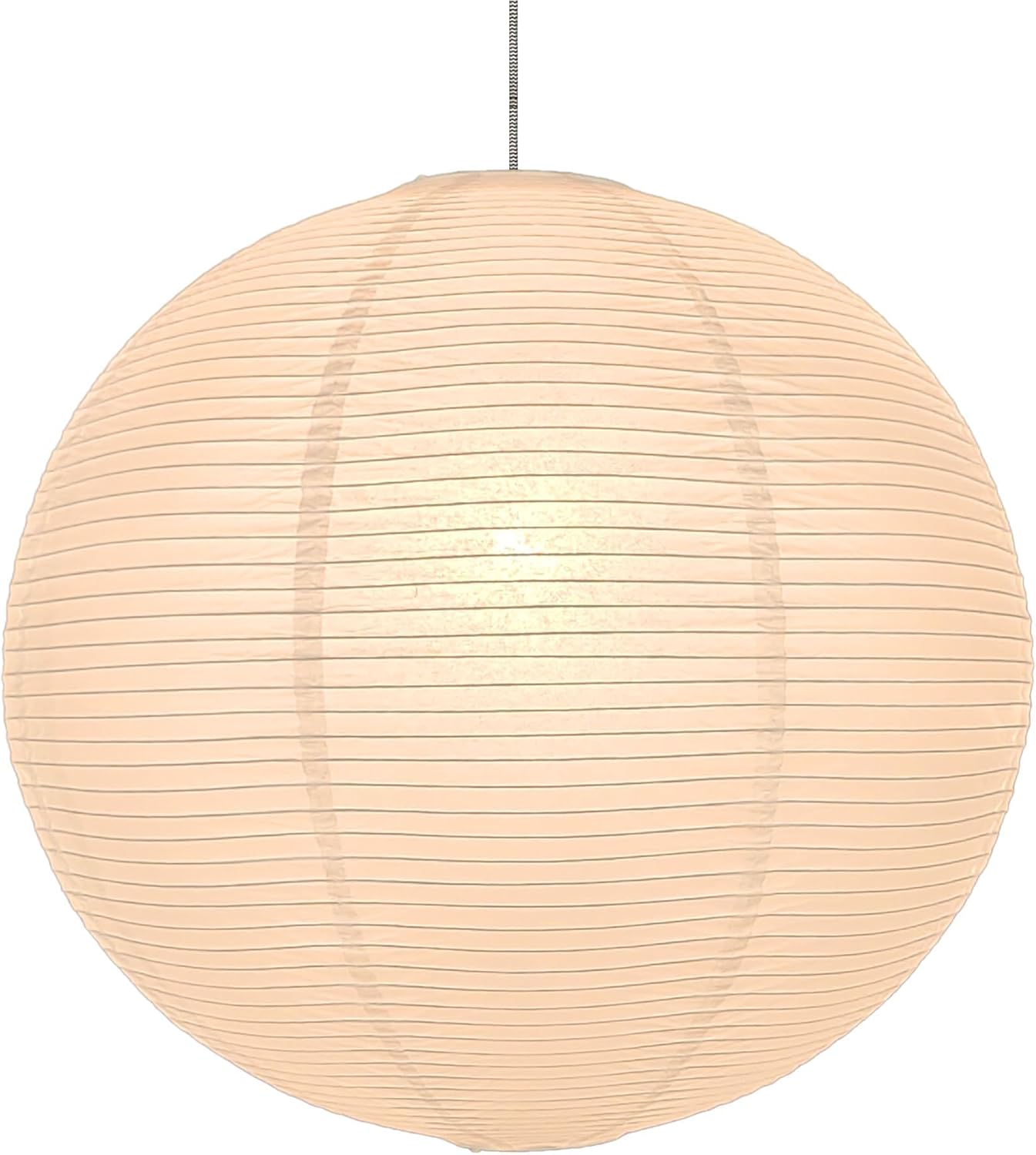 Hytsoeee(21.65Inch) Large Round Paper Lantern Lamp shade,White Rice Paper Lamp Shade,Chinese Foldable Paper Lantern Lampshade for Home Indoor Living room,Bedroom,Ceiling Decor