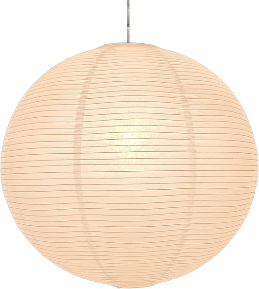 Hytsoeee(21.65Inch) Large Round Paper Lantern Lamp shade,White Rice Paper Lamp Shade,Chinese Foldable Paper Lantern Lampshade for Home Indoor Living room,Bedroom,Ceiling Decor