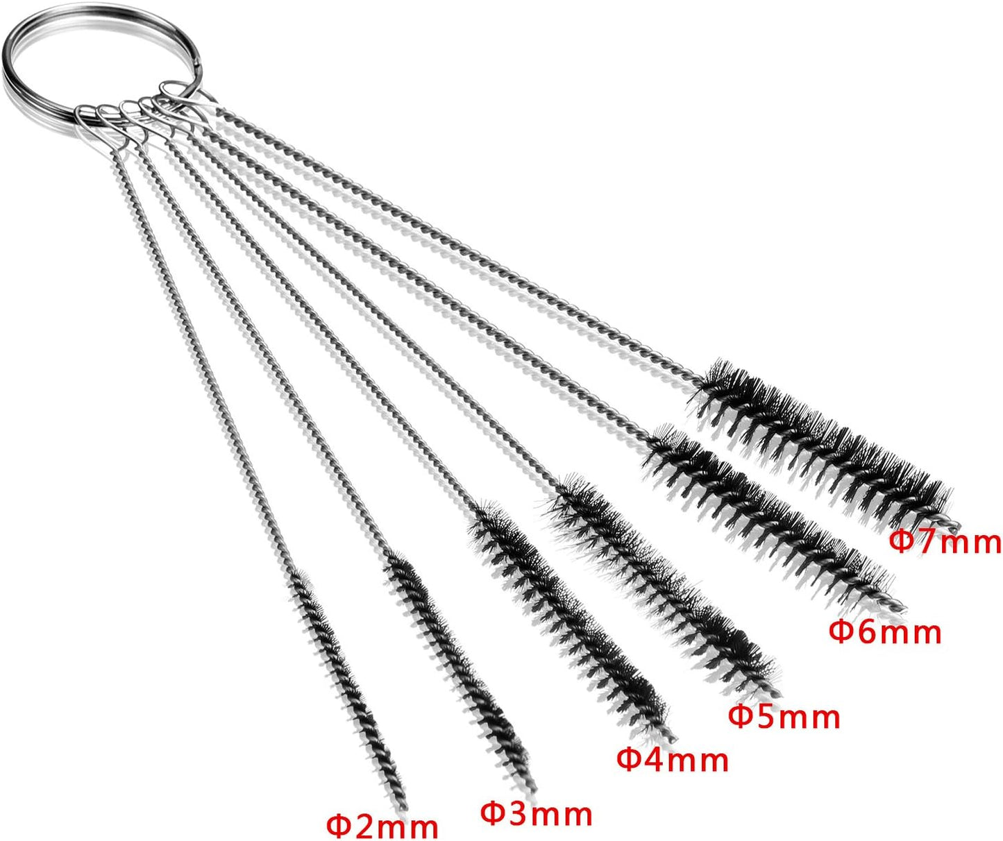 Frienda 32 Piece Carburetor Cleaning Kit Carburetor Cleaner Tool Brushes Including 12 Nylon Tube Brush and 20 Cleaning Needles for Welder Carb Chainsaw Spray Guns Torch Tips Firing Hole Stove Burner
