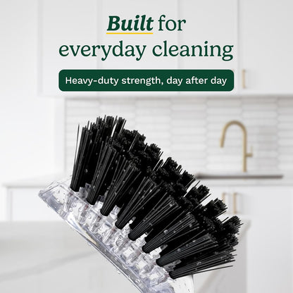 Cuisinart Dish Brush with Handle 2 Pack – Kitchen Scrub Brush for Dishes, Pots & Pans, Non-Scratch Dish Scrubber, Firm Bristles for Sink & Cookware, Comfortable Grip for Everyday Cleaning