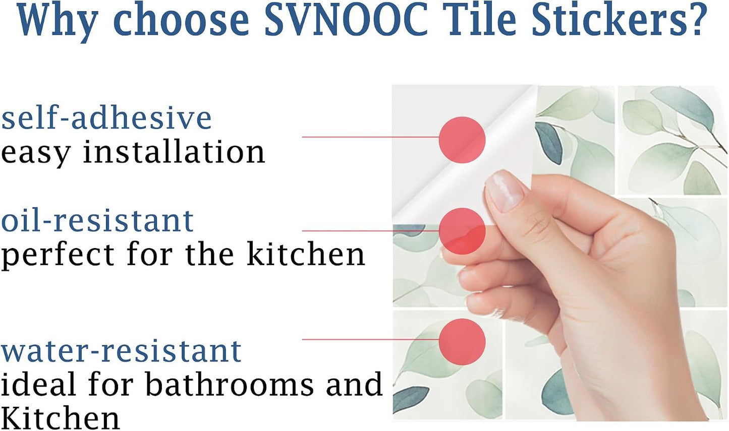 Peel & Stick Tile Stickers Waterproof Self-Adhesive Backsplash Stickers for Kitchen Bathroom Decor 10 Pack 11.8''x11.8'' (Light Green)