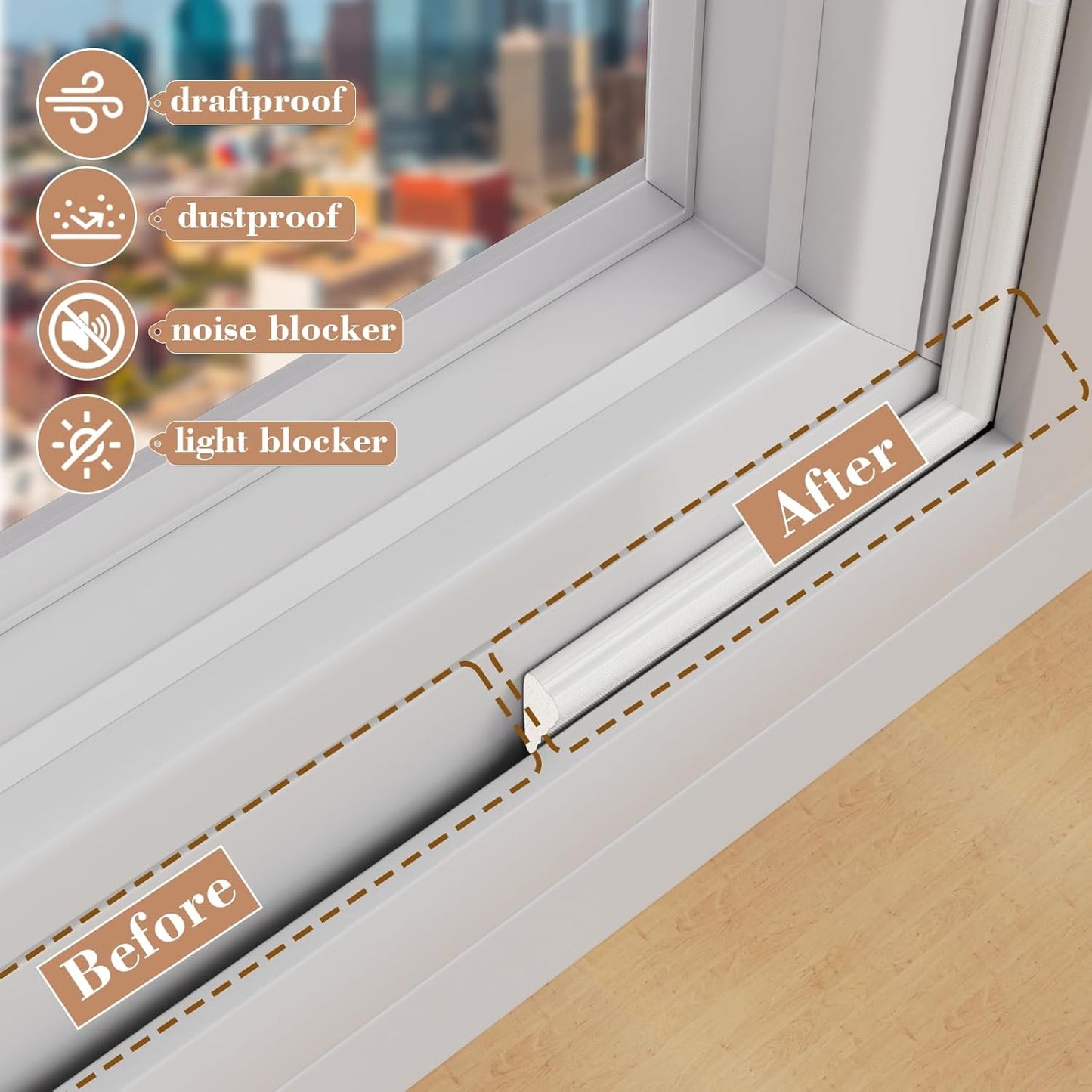 16.4 Ft Weather Stripping Door Seal Strip,Self-Adhesive Foam Weather Strip for Window Door Insulation,Soundproofing Weatherstripping for Windows Gap Filler,Wedge Window Sealer Tape for Winter,Black
