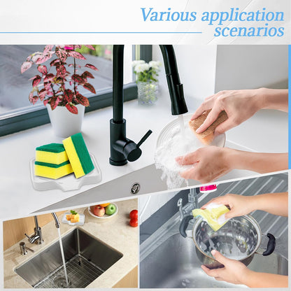 BokWin Silica Gel Soap Dish with Drain, Grey, 4.8x3.5 Inch | 1 Pack, Self Draining Soap Tray, For Shower, Bathroom and Kitchen, Sink Organizer, Bar Soap Holder