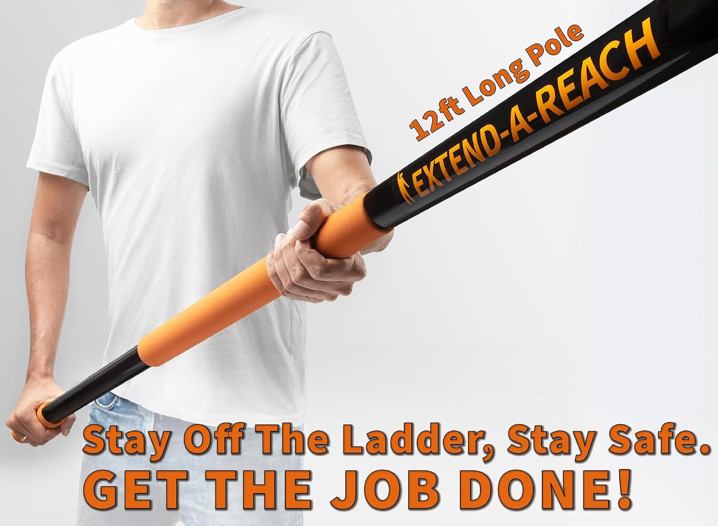 30 Foot High Reach Duster Kit with 5-24 ft Extension Pole // High Ceiling Dusting and Window Cleaning Kit with Telescopic Pole // Window Washer & Squeegee, Cobweb Duster, Fan Blade and Feather Duster