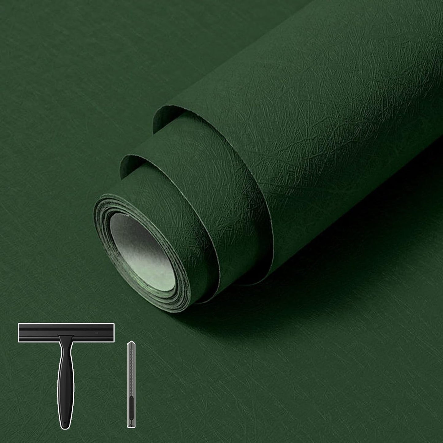 15.7" X 118" Black Silk Wallpaper Embossed Self Adhesive Peel and Stick Wallpaper Contact Paper Removable Waterproof Kitchen Vinyl Wrap Cabinet Furniture Textured Renter Friendly Wall Gift Paper