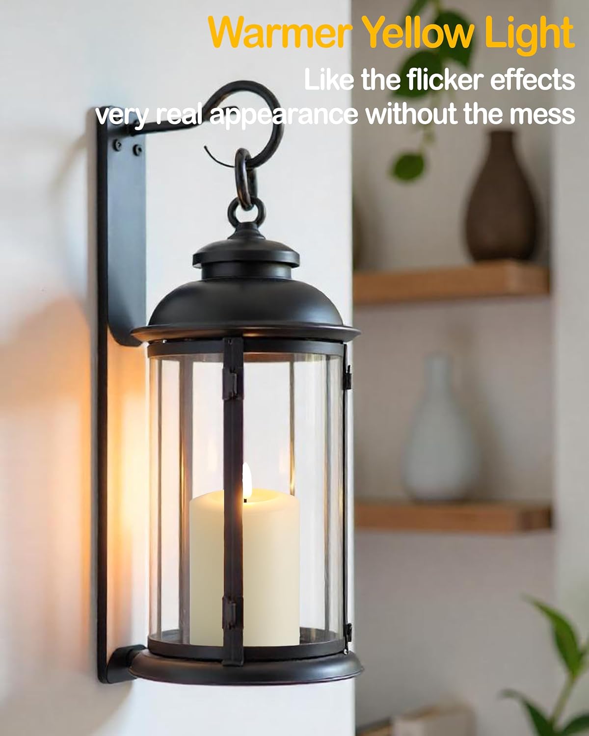 Gmnee 3"x4" Flickering Flameless Candles with Remote Timer, Real Wax, Ivory Pillar Candles, Set of 3 Fake LED Battery Operated Candles for Home, Fireplace, Centerpiece, Rustic and Farmhouse Decor