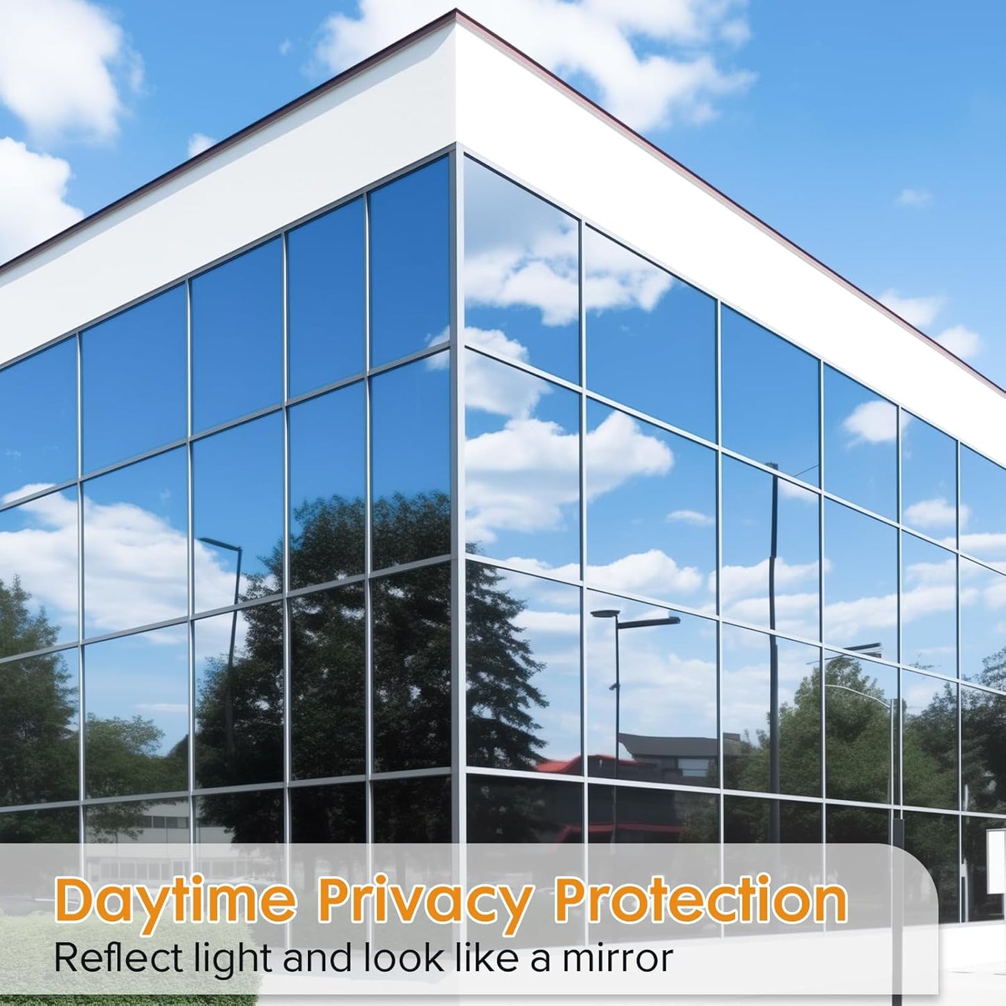 LUTE Reeded Glass Window Privacy Film, Frosted Glass Film, Removable 3D Decorative Decals Sun Blocking Anti UV Door Window Cover, No Glue Static Cling Vinyl for Bathroom Home Office, 17.5" x 78.7"