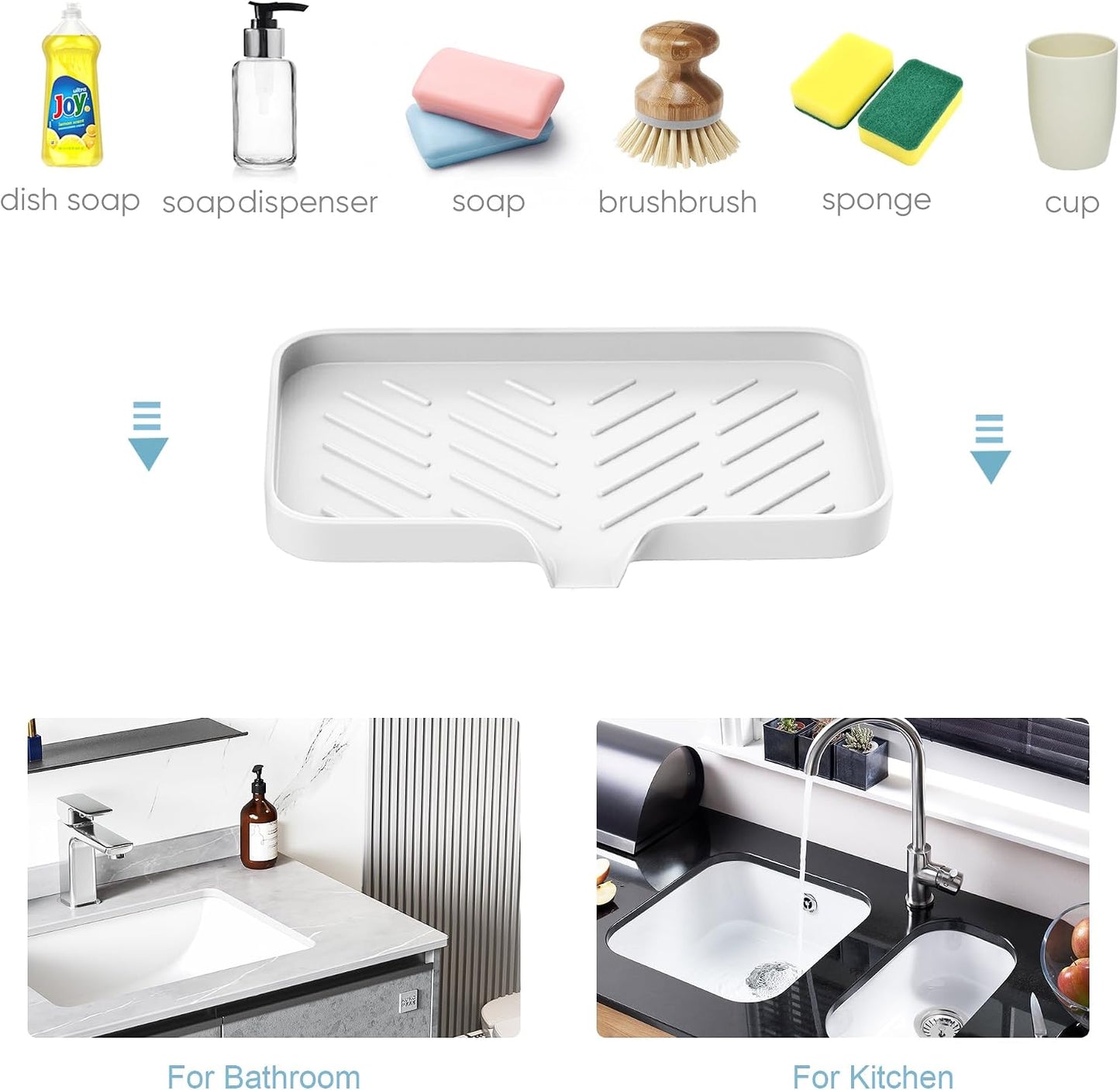 Great Silicone Soap Dish - 4 Pcs Thickened Self-Draining Soap Tray for Shower & Bathtub-Great High-Purity Silicone Soap Dish