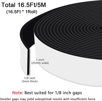 Strong Adhesive Weather Stripping, High Density Weatherproof Weather Stripping Door Seal Strip for Sliding Door, Windows,Noise-Reduction Foam Sealing Strip, White(1/2 in x 1/4 in x 13Ft) - Colors A