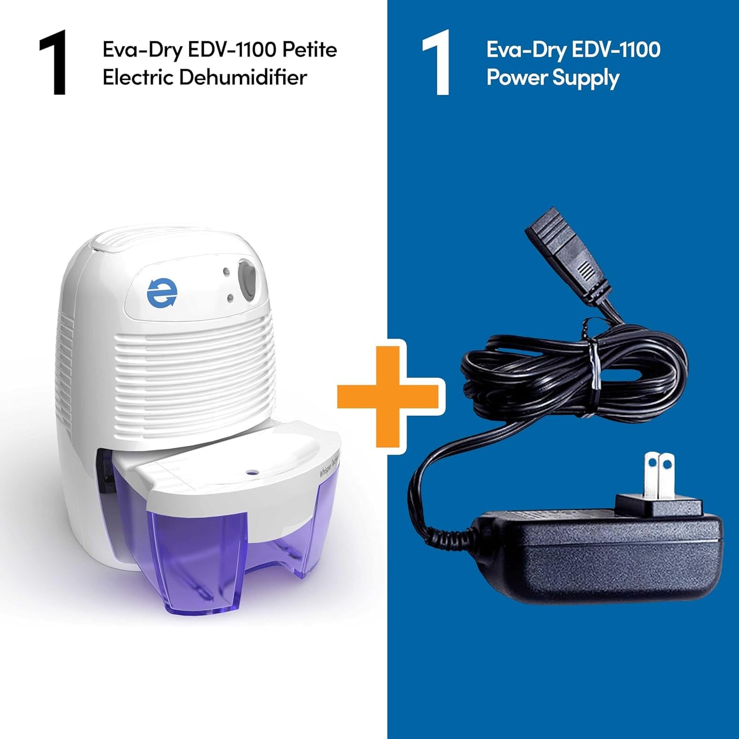 Eva-Dry EDV-1100 Whisper-quiet 16 OZ Dehumidifier with Auto Shut Off and Restart for small spaces in your Home, RV, Automobile, and Storage up to 122 sq. ft