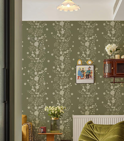 Peel and Stick Wallpaper Boho Wall Paper Peel and Stick Modern Watercolor Beige Wallpaper for Bathroom 17.3"x118"
