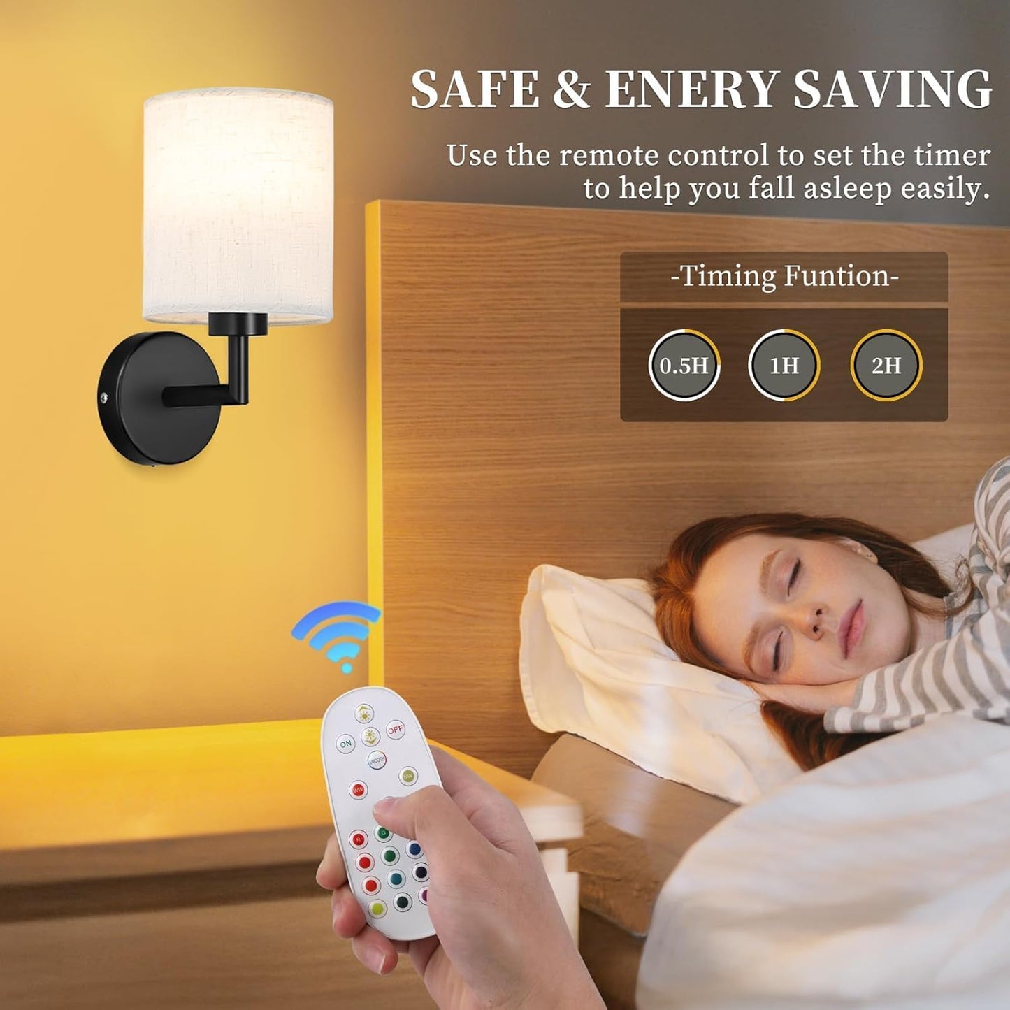 Wireless Wall Sconce Set of 2,Battery Operated Wall Lights with Remote Control,Rechargeable Wall Sconces with LED Bulb,15 Colours Dimmable Wall Lamp for Bedroom Living Room Hallway