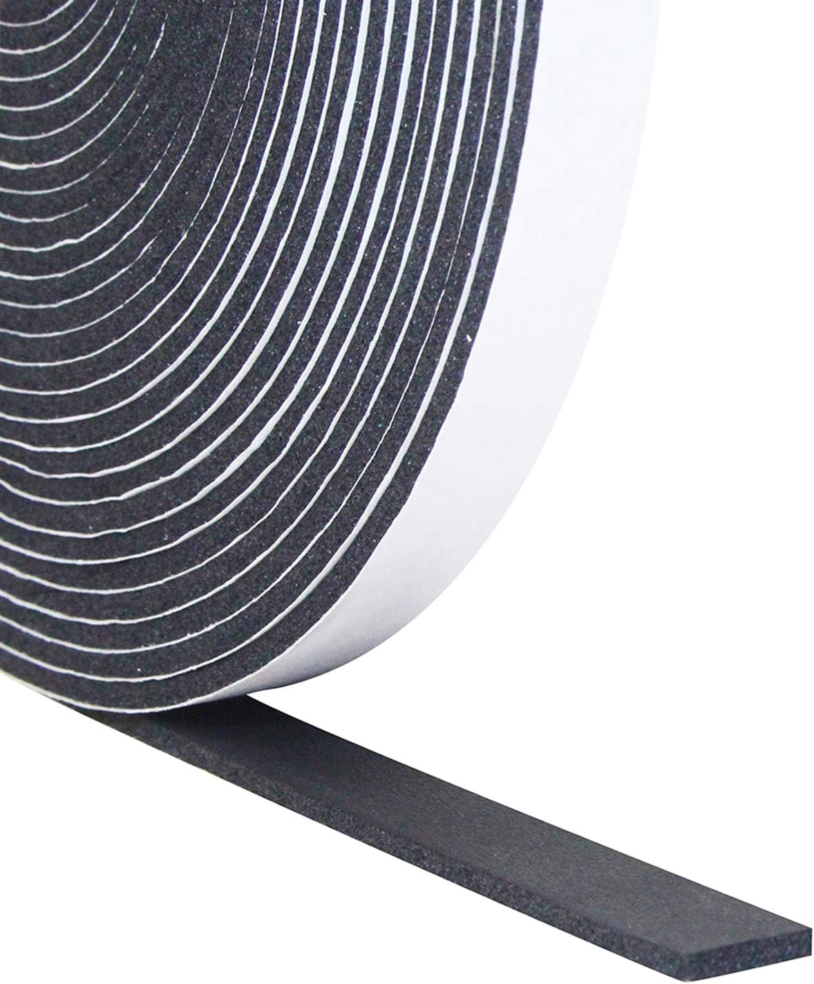 DGSL Foam Insulation Tape, 1/2In x 1/4In x 33Ft Weather Stripping Door Seal Strip for Doors and Windows,Sliding Door,Sound Proof Soundproofing Door Seal,Weatherstrip,Air Conditioning Seal Strip
