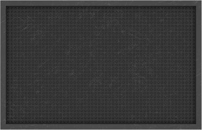 Ottomanson Indoor/Outdoor Boot Tray Non-Slip Rubber 16" x 32" Modern Entryway Mat for Entryway, Patio, Backyard, Garage, 16" x 32", Black