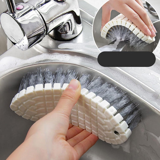 Bendable Scrub Brush Soft Flexible Head Kitchen Sink Cleaning Brush for Bathroom Floor Tile Tub Efficient Removal PP Material 15.5 x 5.8 x 4cm