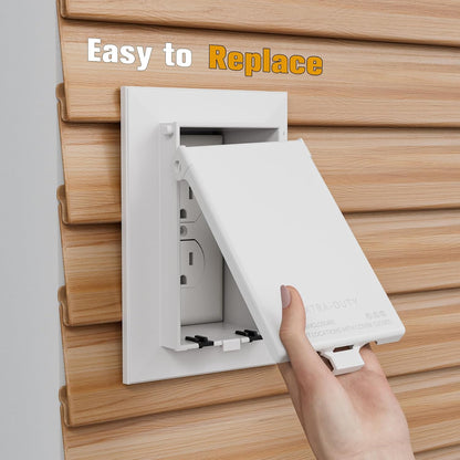 2Pcs Recessed Outlet Box Cover, DBVC-1 Replacement Cover, UV Rated, Weather-Proof, Type 3r Enclosure Cover Compatible with DBVR/DBVS/DBVM Series, 60VC, and Other Outlet Box.