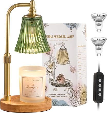 Candle Warmer Lamp with Timer Dimmable,Birthday Gifts for Women Mom Sister,Adjustable Height Wax Melt Warmer for Jar Candles,House Warming Gifts New Home,Ideal for Office,Dorm,Bedroom Home Decor