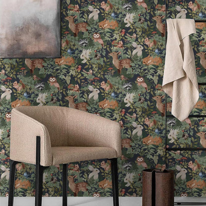 MuralPeel White/Pink/Gold Floral Garden Black Blue Flowers Vintage Peel and Stick Wallpaper Self Adhesive Removable Easy Peel Off Contact Paper Stick on Wall Paper for Bedroom Cabinet Renter Friendly