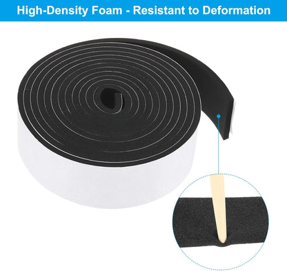 PATIKIL Weather Stripping Door Seal Strip, 3/8 Inch x 1/4 Inch x 32 Ft Self Adhesive Soundproof High Density Foam Tape Insulation for Door Window Air Conditioning, White - Colors A