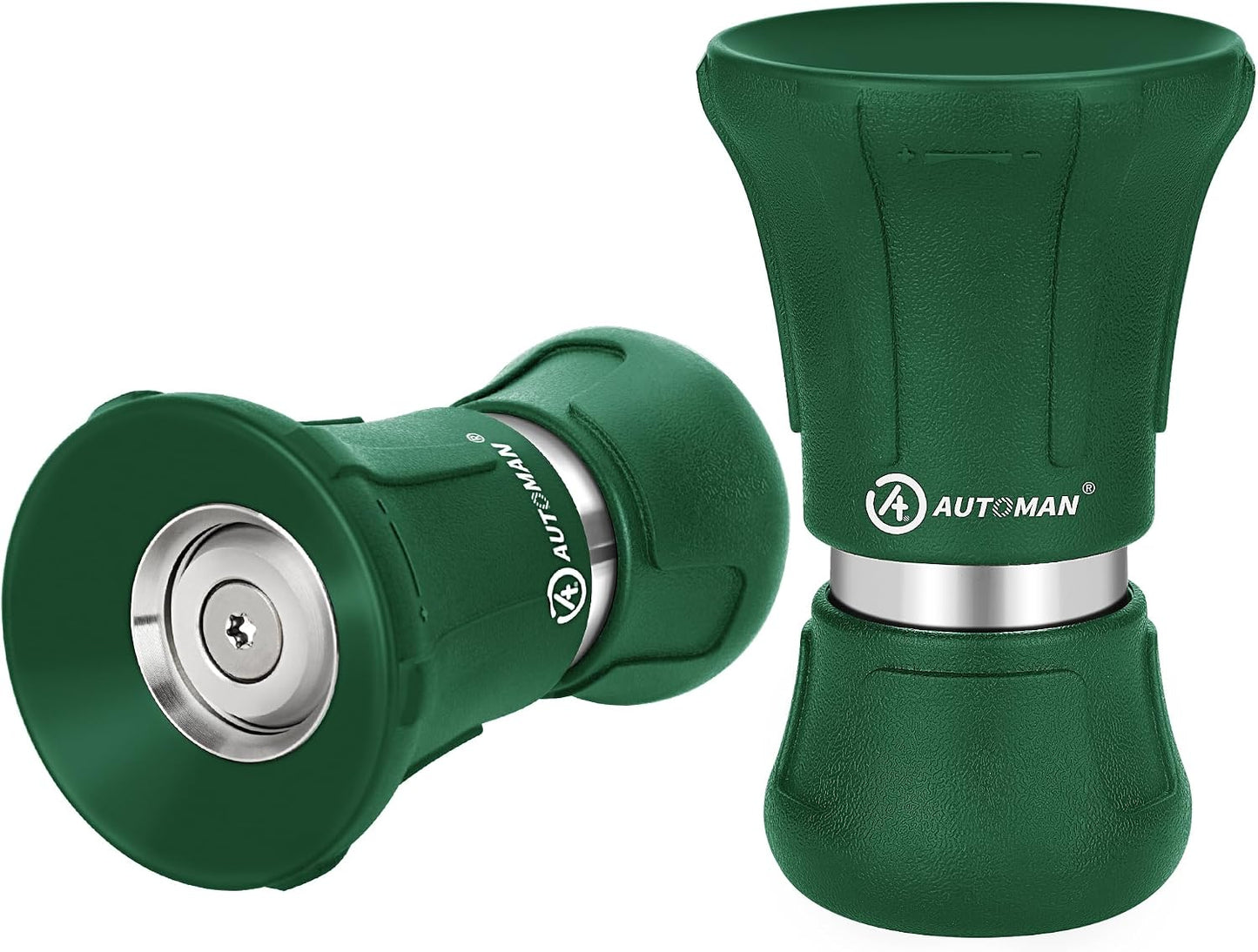 AUTOMAN Garden Hose Nozzle Heavy Duty, Fireman Hose Nozzle, High Pressure Water Hose Sprayer Nozzle, Adjustable Spray Nozzles for Washing Car, Cleaning Ground, Watering Plants, Showing Pets
