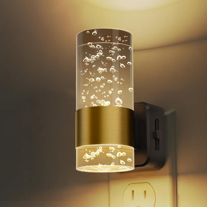 L LOHAS LED Night Light,Dimmable Night Lights Plug into Wall, 2 Pack Acrylic Nightlight with 0-100 LM Adjustable Brightness, 3000K Plug in Night Light with Dusk to Dawn Sensor, for Bathroom Hallway